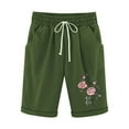 thumbnail image 1 of Top and Shorts Sets for Women, Womens Elastic Waist Printing Drawstring Shorts, 1 of 3
