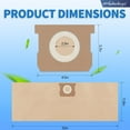 thumbnail image 6 of 10 Pack 19-3100 High-Efficiency Disposable Filter Bag ,Compatible with Hyper Tough 5 Gallon Wet/Dry Vacuum, 6 of 7