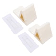 thumbnail image 1 of Set of 2 non-slip shower foot rests, no drilling, wall mounted, triangular, for shaving legs, cream and yellow, 1 of 4