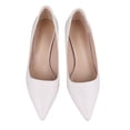 thumbnail image 2 of Zapatos de tacón alto con punta cerrada y puntiaguda para mujer, elegantes y a la moda, de piel sintética, para bodas, fiestas, color beige, 38, 2 of 15