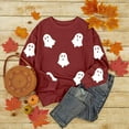 thumbnail image 2 of Cute Ghost Halloween Sweatshirts for Women 2025 Long Sleeve Casual Loose Cute Ghost Graphic Sweatshirt Pullover Tops, 2 of 4