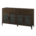 thumbnail image 6 of Walker Edison Transitional Sideboard with 4 Fluted Glass Doors, Dark Brown Oak, 6 of 10