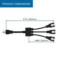 thumbnail image 5 of Divisor de potencia Conntek 05361 1 a 3 con Snap Pop de 1,9 m, 5 of 5