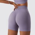 thumbnail image 4 of Pantalones cortos de Yoga para correr para mujer, pantalones cortos de entrenamiento con Control de barriga, sin costuras, de punto, cintura alta, levantamiento de glúteos, 4 of 6