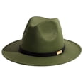 thumbnail image 4 of DuoJiaJ Unisex Classic Jazz Fedora, French Style Wool Hat for Retro Outfits Green One Size, 4 of 4