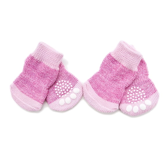 TELOLY 2026 New Anti Slip Indoor Socks for Small Dogs, Non-Slip 4 Pcs Cotton Pet Socks, Dog Foot Cover Teddy Dog, Poodle Doggie, Puppy