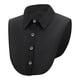 thumbnail image 1 of Blusa con cuello falso desmontable para mujer, media camisa con cuello falso (blanco, negro), 1 of 8