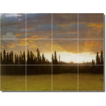 Ceramic Tile Mural-Albert Bierstadt Landscapes Painting 9. 17" w x 12.75" h using (12) 4.25 x 4.25 ceramic tiles