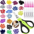 thumbnail image 1 of Tapones de uñas para gatos VICTHY, 100 unidades con cortaúñas, para gatos, talla S, 1 of 8