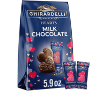 Ghirardelli Milk Chocolate Duet Hearts for Valentines, 5.9 oz Bag