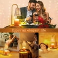 thumbnail image 6 of Candle Warmer Lamp with Timer, Dimmable, Adjustable Height - Electric Top Down Melting for All Jar Candles - Home Decor Wax Melter Light in Amber (Includes 2 Halogen Bulbs), 6 of 10
