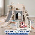 thumbnail image 5 of TLSUNNY Kids Slide Climber Set with Telescope, Basketball Hoop & Tunnel, Indoor Outdoor Toddler Playset, 5 of 9