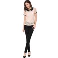 thumbnail image 3 of Unique Bargains Blouse en Dentelle à Col Contrastant Transparent pour Femmes, 3 of 7
