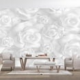 thumbnail image 1 of Tiptophomedecor Floral Wallpaper Wall Mural - Plaster Flowers, 1 of 4