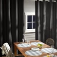 thumbnail image 4 of TOWN & COUNTRY BASICS Cabana Solid Heavyweight Indoor Outdoor Curtains, Light Filtering Opacity with Grommet Top, Water Repellent, 2-Pack Set, 54"x96", Dark Navy, 4 of 11