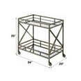 thumbnail image 5 of 5mm Mirror Top & Shelf Serving Cart in Antique Gold / Useful for Restaurant Service with Open Compartments, 5 of 5