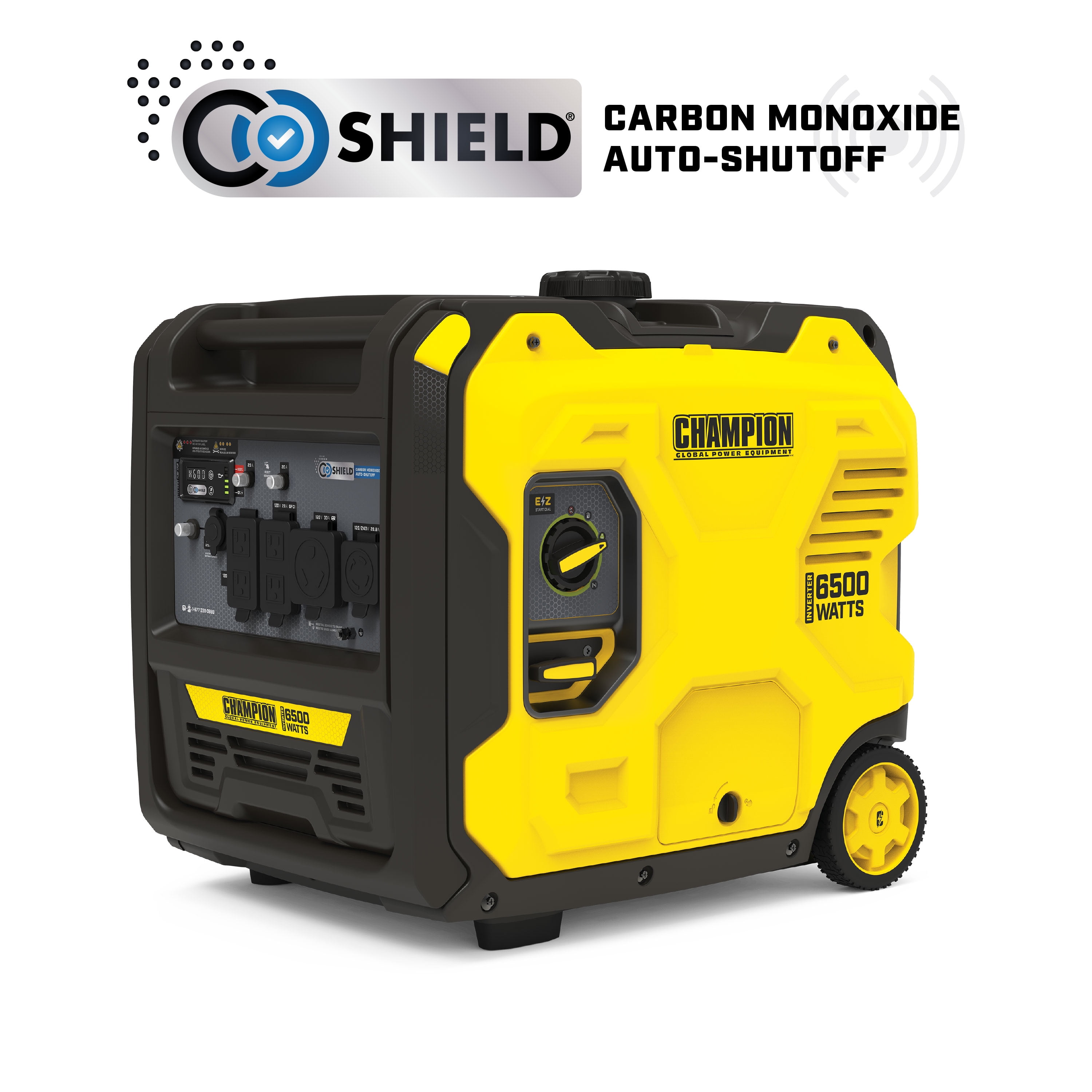 Champion Power Equipment 6500-Watt Gasoline Portable Inverter Generator with Quiet Technology and CO Shield