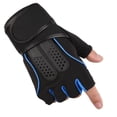 thumbnail image 2 of Guantes de medio dedo para Fitness, protector de muñeca largo para hombre, ciclismo deportivo al aire libre, equipo de ventilación para levantamiento de pesas, deportes con mancuernas, 2 of 5