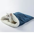 thumbnail image 4 of Self Warming Cat Bed Sleeping Bag, Cozy Soft Pet Mat with 360° Wrap Design, Washable Pet Snuggle Sack for Cats Kittens and Small Dogs, Indoor Winter Shelter, 65*45CM, 4 of 6