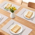 thumbnail image 2 of Farmhouse Placemats Set of 6 Cotton and Linen Placemats for Dining Table Decor Indoor Outdoor WashableTable Mat Light Gray 17.7x11.8inch, 2 of 6