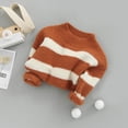 thumbnail image 3 of Okbabeha Toddler Infant Baby Boy Girl Chunky Sweater Cable Knit Striped Sweaters Pullover Sweatshirt Warm Winter Clothes, 3 of 7