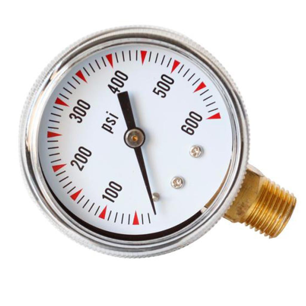 1/4" NPT Pressure Gauge Meter Air Compressor Pressure Manometer Tool 0-600psi 