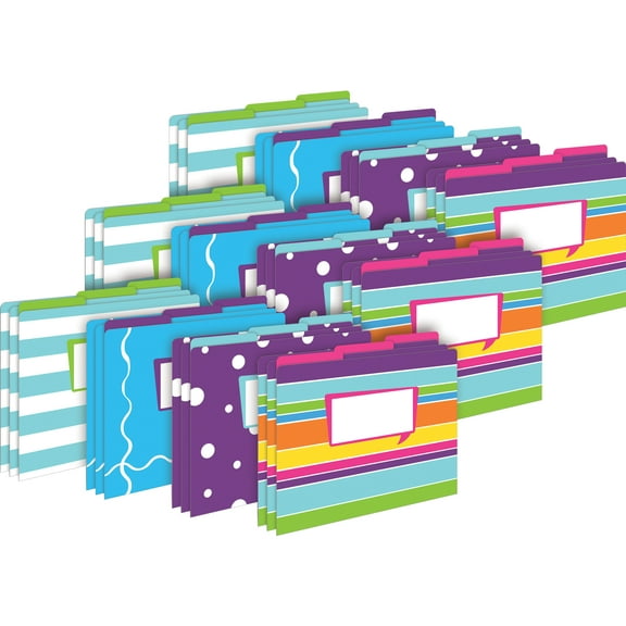Barker Creek Happy Letter-Size File Folders • Multi-Design Set — 36/Set