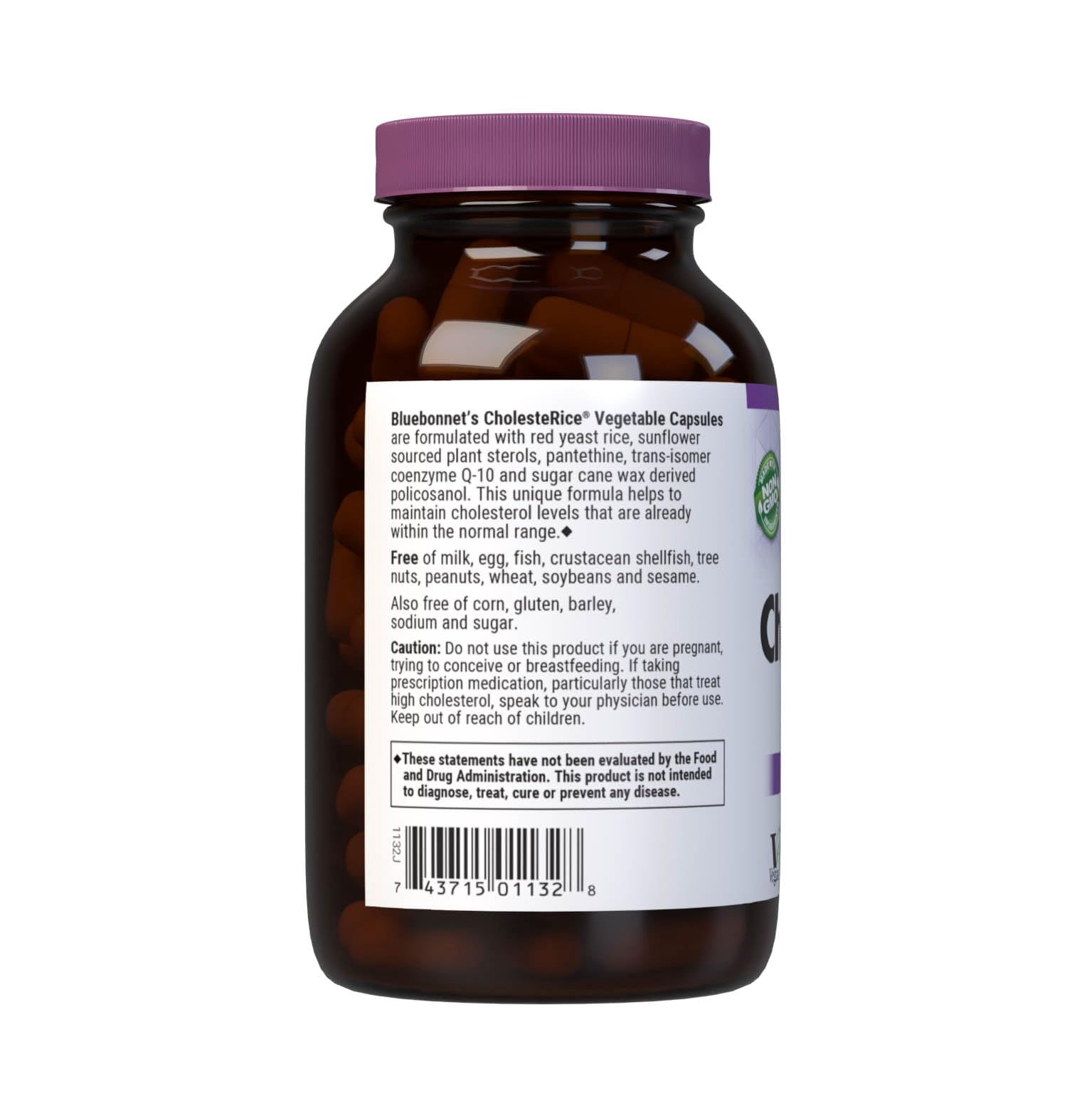 Bluebonnet CholesteRice, Red Yeast Rice Plant Sterols Pantethine CoQ10 Policosanol 90 Caps