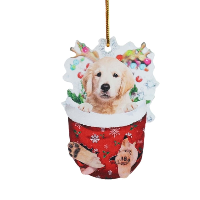 1pc Christmas Acrylic Christmas Stockings For Dogs Decorations Christmas Tree Decorations Crafts Hanging Decorations