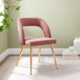 thumbnail image 7 of Modway Viceroy 18.5" Velvet Dining Chairs in Gold/Navy (Set of 2), 7 of 7