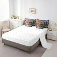 thumbnail image 3 of YST Watercolor Graffiti Comforter Set 7Pcs, Hip-Hop Tie Dye Bedding, Full Size, 3 of 5