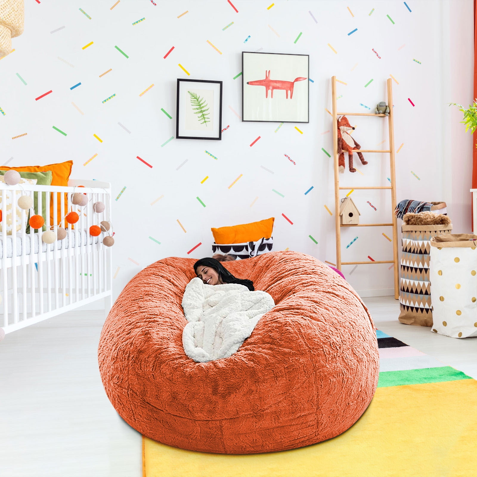 Sunshinehomely Bean Bag Chair Cover for Adults Kids, No Filler, Cover Only, Machine Washable