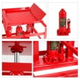 thumbnail image 2 of , 2PCS 5T Hydraulic Car Ramps, Heavy Duty Hydraulic Vehicle Ramps Lift Ramp, Portable Car Ramps for Oil Changes, Car Lifts for Home Garage, Vehicle Auto Garage Repair, Red ,Steel ,, 2 of 11