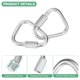 thumbnail image 2 of Conector rápido de 4 piezas, M6 1/4" acero inoxidable triángulo de bloqueo para columpios, camping, senderismo y mochilas, anillo de llave de torsión [Plata], 2 of 6