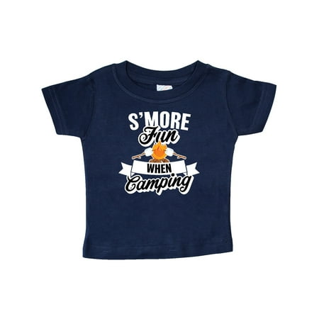 

Inktastic S more Fun When Camping with Campfire Gift Baby Boy or Baby Girl T-Shirt
