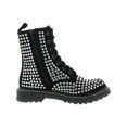 thumbnail image 3 of Wild Pair  Womens Ryderr Microsuede Combat & Lace-up Boots Black 10 Medium (B,M), 3 of 3