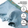 thumbnail image 3 of Calzoncillos bóxer deportivos para hombre, blancos, tallas ML, XL, XXL, con letras, banda ancha, de algodón transpirable, a la moda y para fitness., 3 of 5