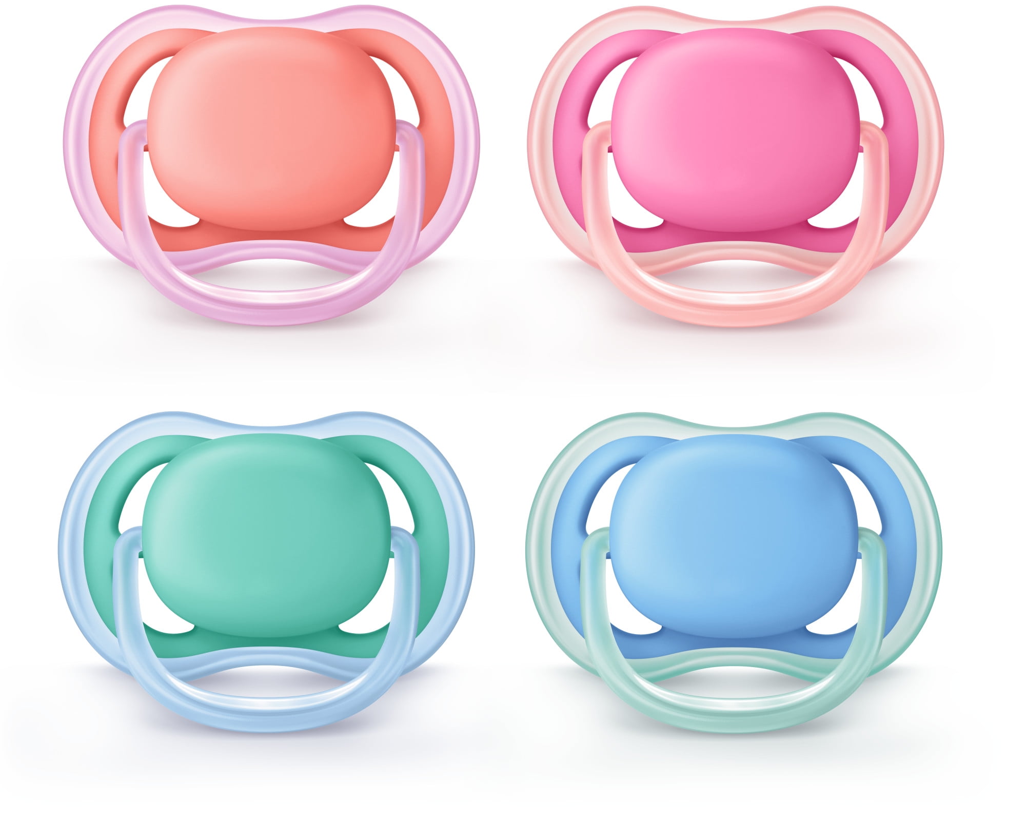 Philips AVENT Ultra Air Pacifier 18+ Months Pack of 4 Pink, SCF349/45