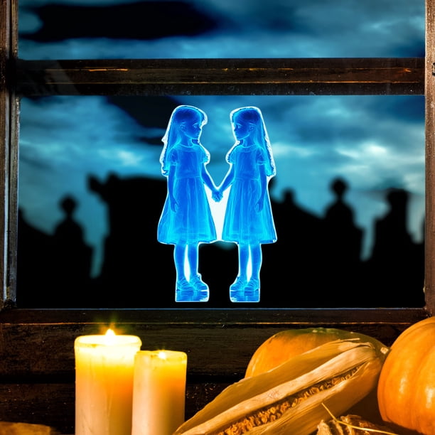 Juguetes de piscina, juguetes para bebés, juguetes para niños pequeños, pegatinas de pared de Halloween que brillan en la oscuridad, pegatinas de pared de niña aterradora para decoración del hogar.