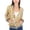 Gold, variant on Womens Sequin Jacket Sparkle Long Sleeve Front Zip Casual Blazer Bomber Jacket With Pockets,Gradient Color,Medium