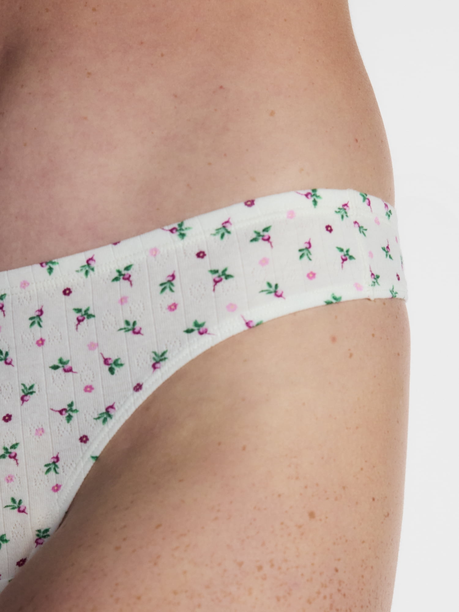 No Boundaries Pointelle Knit Thong Panties, Women's XS-XXXL