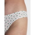 thumbnail image 3 of No Boundaries Pointelle Knit Thong Panties, Women's XS-XXXL, 3 of 5