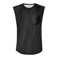 thumbnail image 4 of BRDFRL Sleeveless Shirts for Men Vintage Crew Neck Gym Tops Black 3XL, 4 of 5