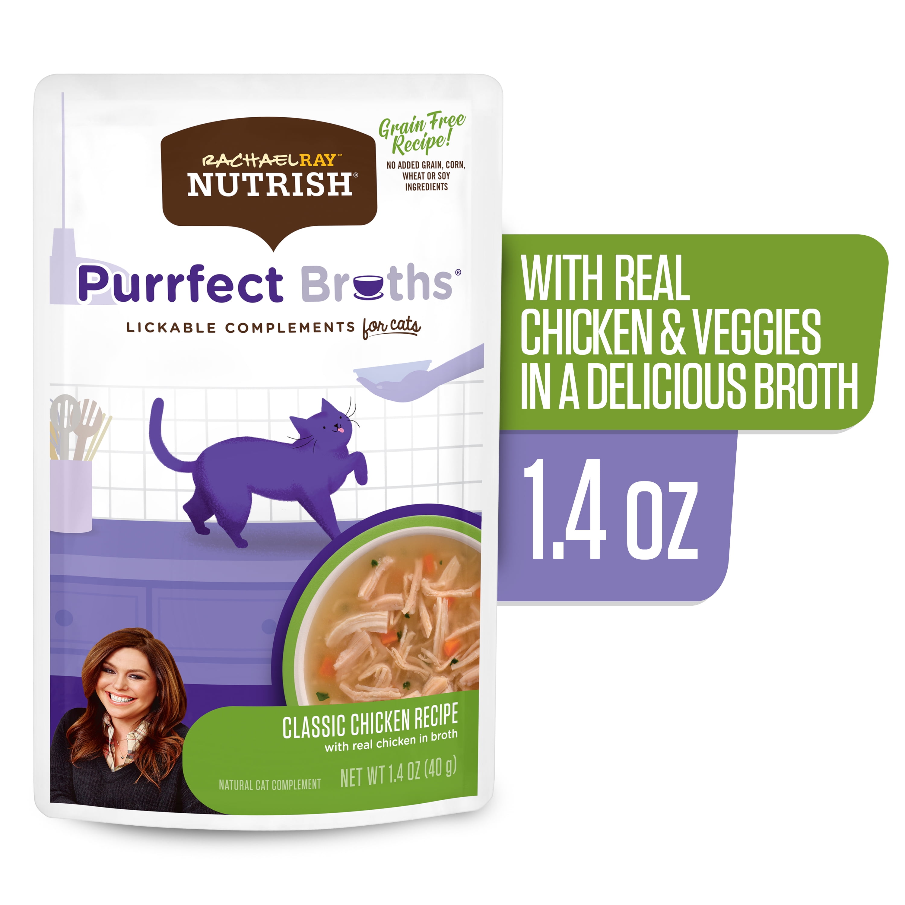 Rachael Ray Nutrish Purrfect Broths All Natural Wet Food Complement for