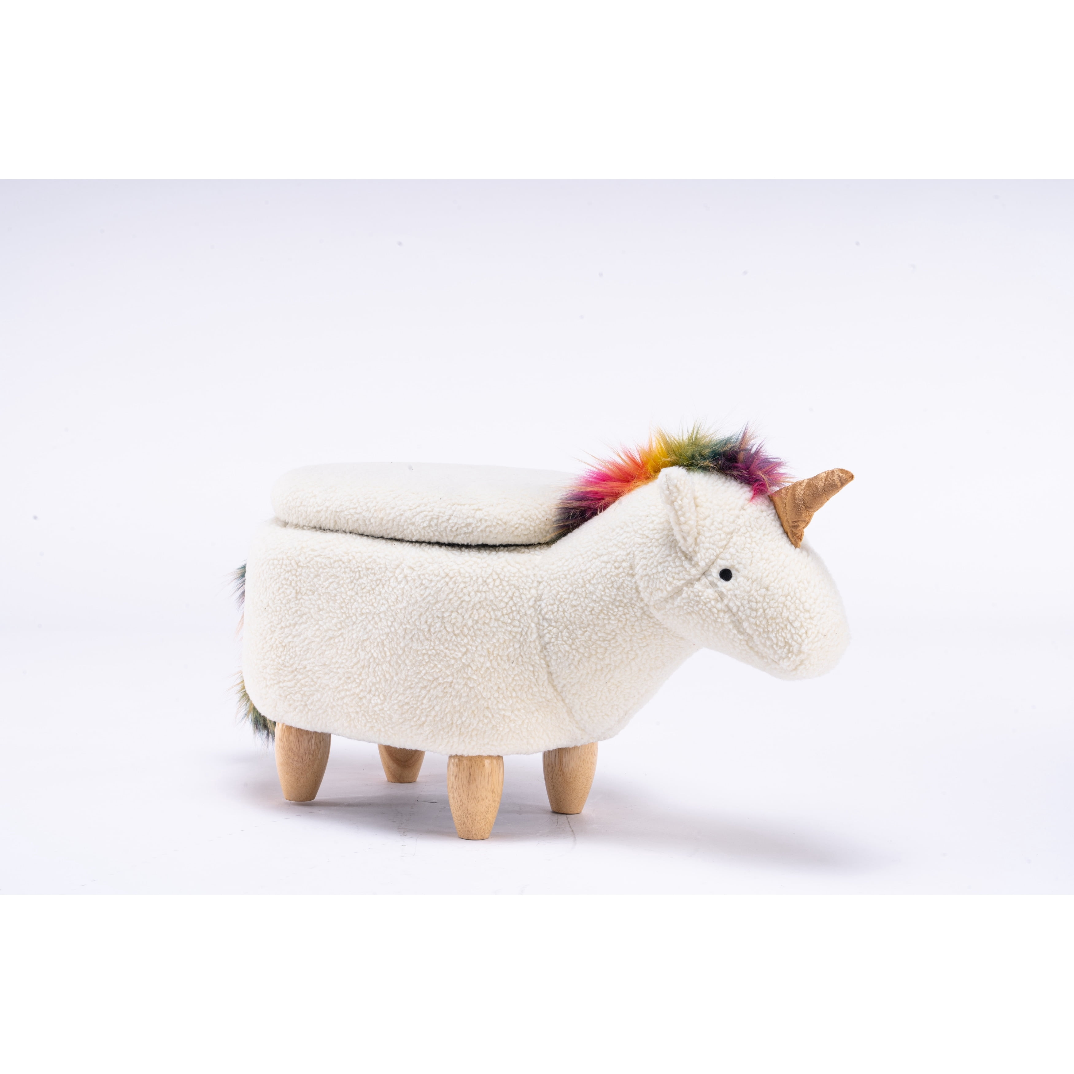 Uma the Unicorn Storage Upholstered Kids Ottoman