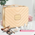 thumbnail image 3 of EasyinBeauty Travel Makeup Case with Lighted Mirro- Pink, 3 of 7