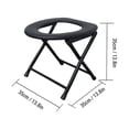 thumbnail image 3 of Asiento de inodoro plegable portátil, adecuado para adultos, antideslizante y resistente, 3 of 8