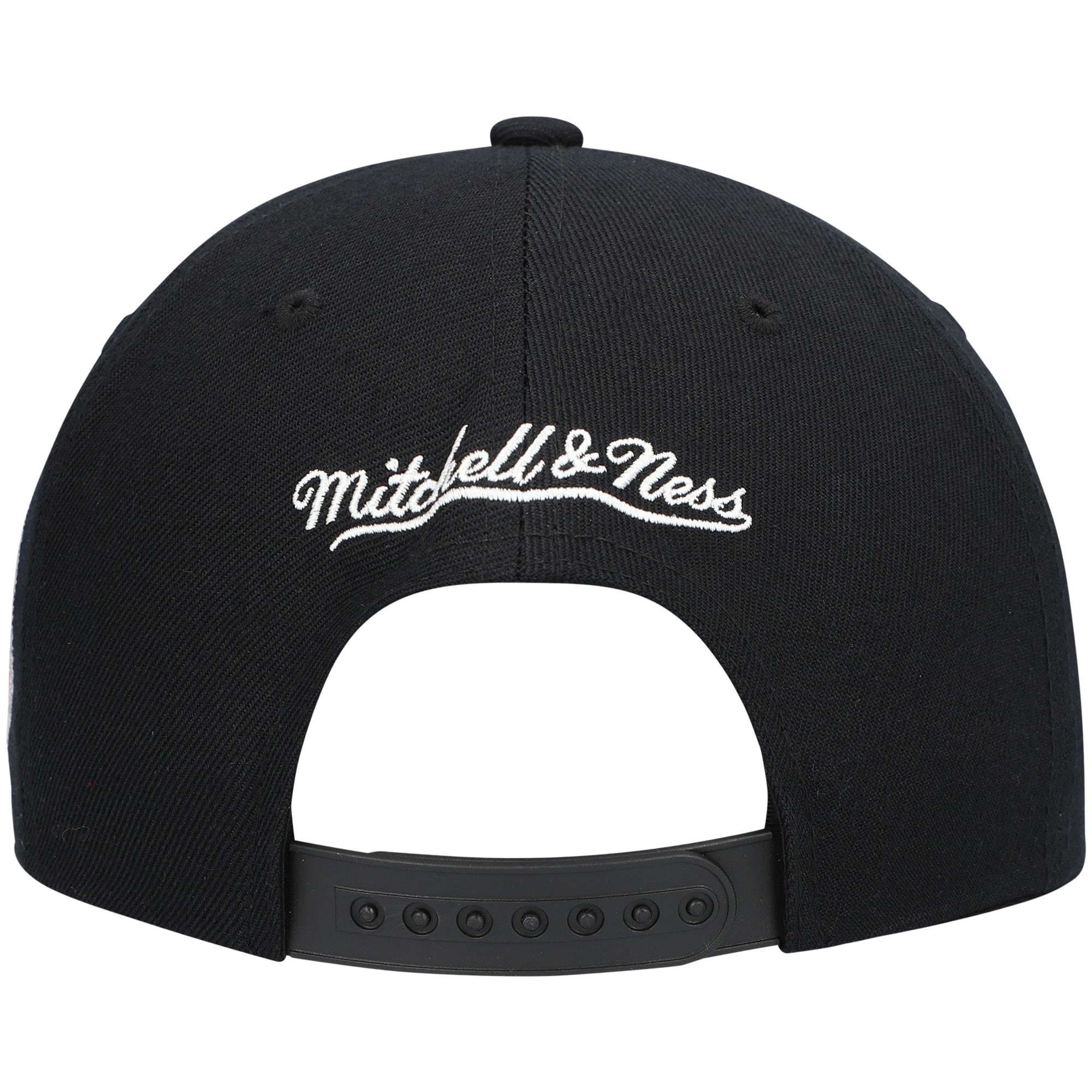 Men's Mitchell & Ness Black Atlanta Hawks Hardwood Classics Script 2.0 Snapback Hat