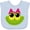 AE-Light Blue, variant on Inktastic Frog Face Girl Girls Baby Bib