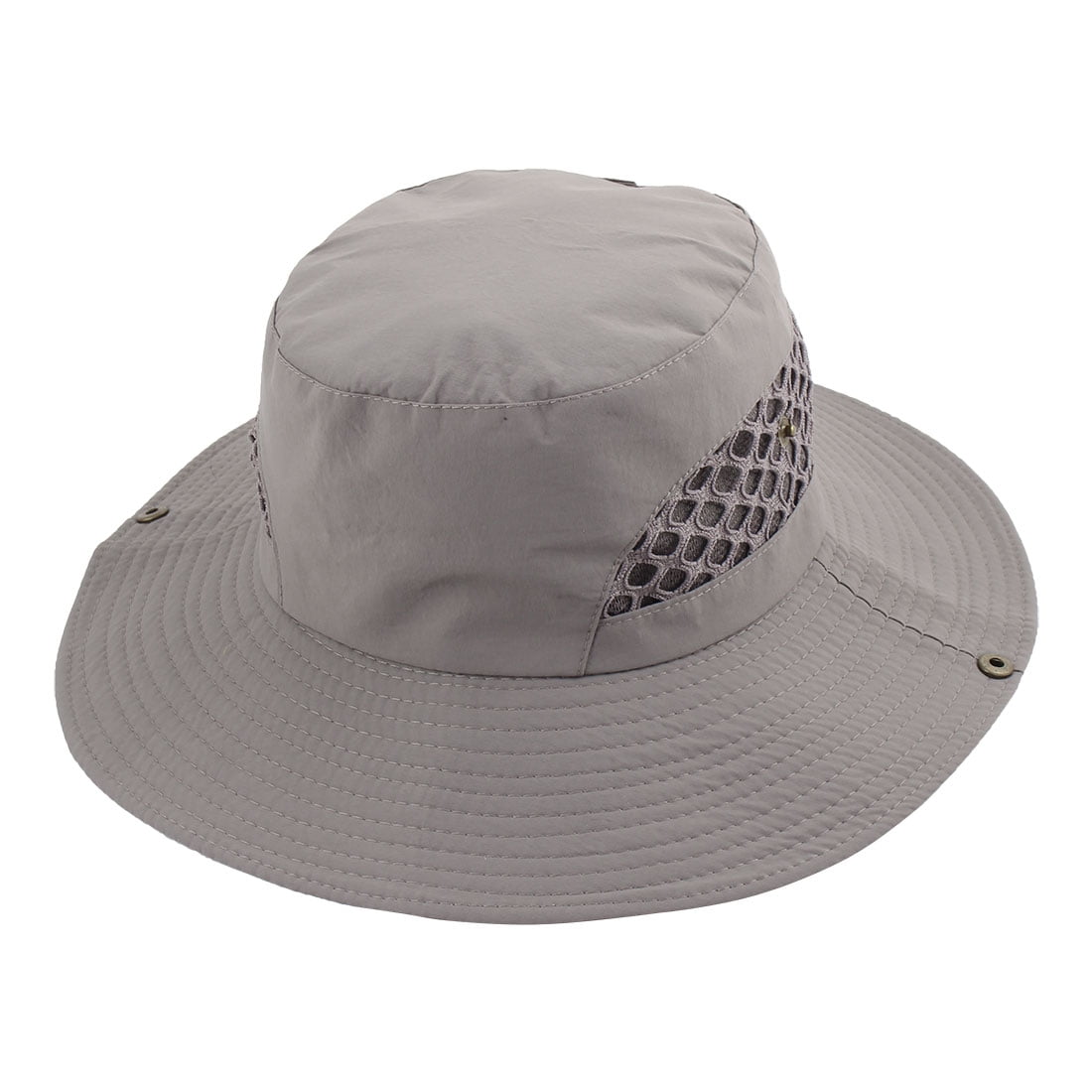 Outdoor Mesh Fishing Hat Sun Fisherman Cap With with String Wide Brim for Men